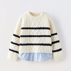 Zara Mixed Stripe Knit Sweater